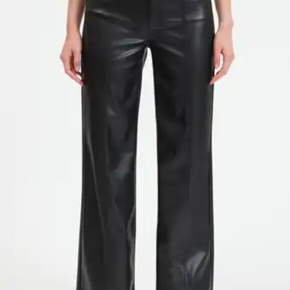 NWT Avec Les Filles Wide Leg Faux-Ever Leather™ Pleated Pants -Size XL - Picture 1 of 6